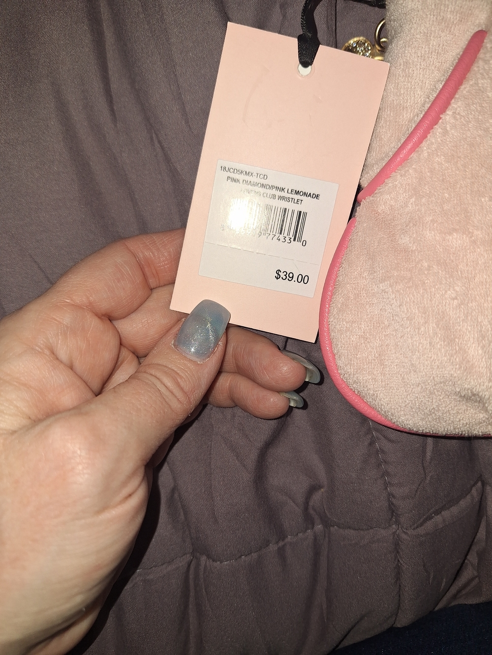 EXCLUSIVE Juicy Couture Light Pink Terry Cloth Shoulder Bag - Picture 3 of 5
